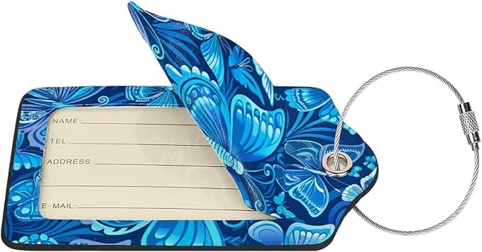 2 Pack Luggage Tag for Suitcase, Cute Unique Leather Suitcase Tags Identifiers - Image 3