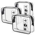 Lermende 2pcs Clear Toiletry Bag TSA Approved Travel Bag, Carry On by Lermende