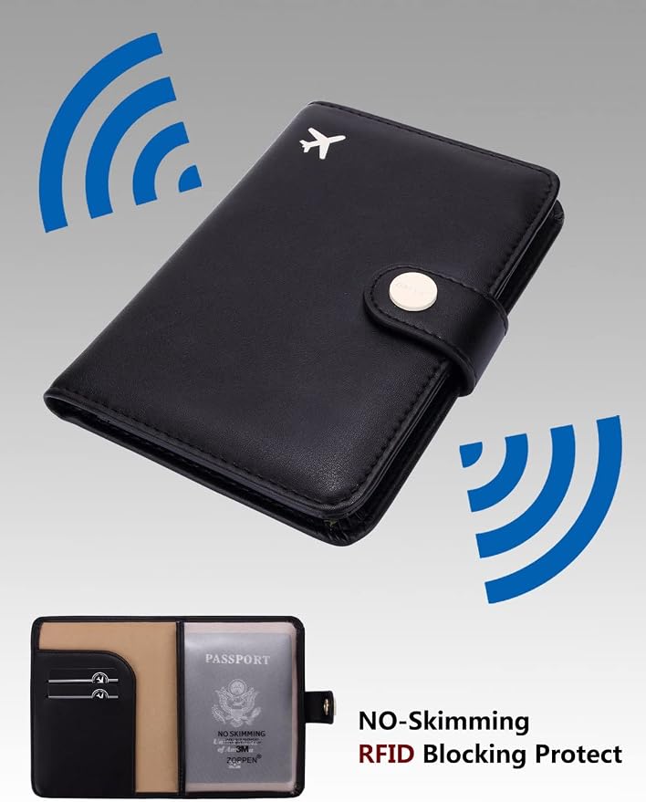 ZOPPEN Passport Holder Women Men, Passport Cover Travel Wallet Rfid Blocking - Image 5