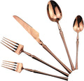 Gugrida 20 piece Copper Flatware Set 304 Stainless Steel Fork Spoon Cutlery by Gugrida