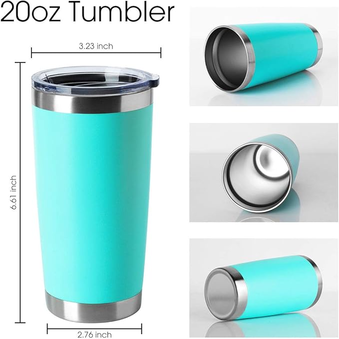 HASLE OUTFITTERS 20oz Stainless Steel Tumblers Bulk, Insulated Travel Cup - Image 2