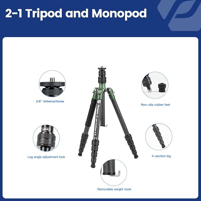 Fotopro Mini Tripod Desktop Aluminum Alloy 20 Inch - Image 2