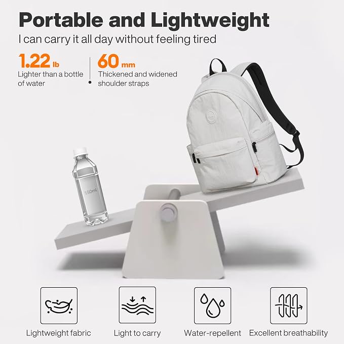 mixi Outdoor Lightweight Backpack Casual Carry On Laptop Backpack Travel Bookbag - Image 3