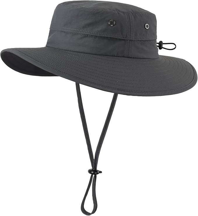 Home Prefer UPF50+ Mens Sun Hat Wide Brim Fishing Hat Sun Protection Beach - Image 5