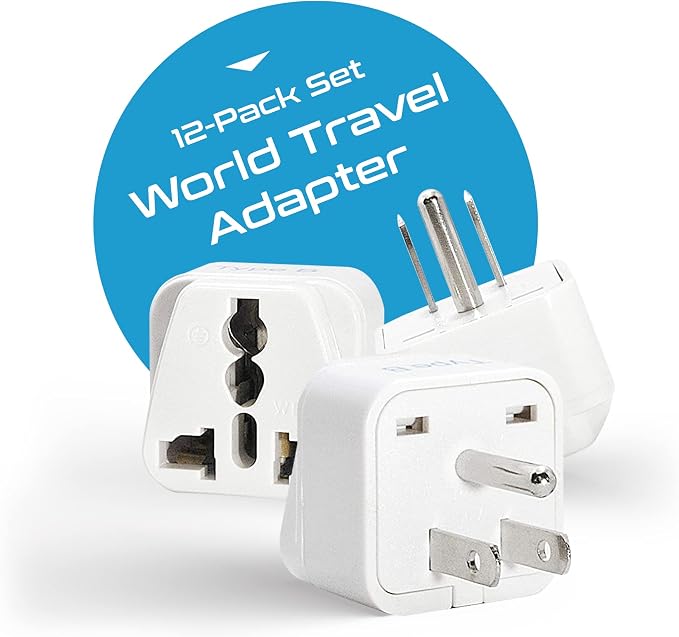 Ceptics Travel Adapter with Types A-M Plugs, Travel Plug Adapter Set Compatible - Image 2