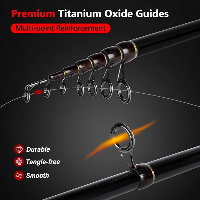 PLUSINNO Fishing Rod and Reel Combos, Bronze Warrior Toray 24-Ton Carbon Matrix - Image 4