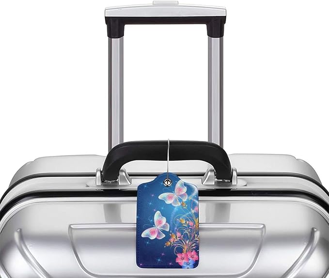 2 Pcs Beautiful Blue Luggage Tags - Image 6