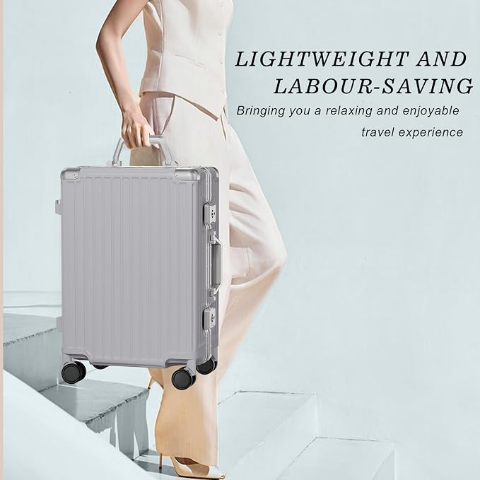 AnyZip Luggage PC+ABS Aluminum Frame Zipperless Checked Luggage Hard Shell - Image 4