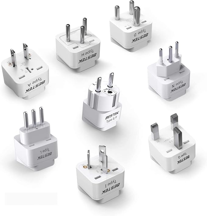 BESTEK Worldwide Travel Plug Adapter Set, Grounded Universal Power Plug Adapter by BESTEK