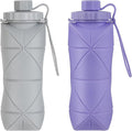 YCT Collapsible Silicone Travel Water Bottle 20oz, Reuseable Leakproof BPA Free by YCT
