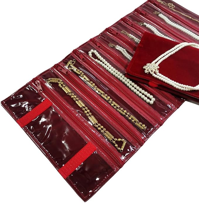 Travel Jewelry Roll Bag Portable Organizer Pouch - Image 6