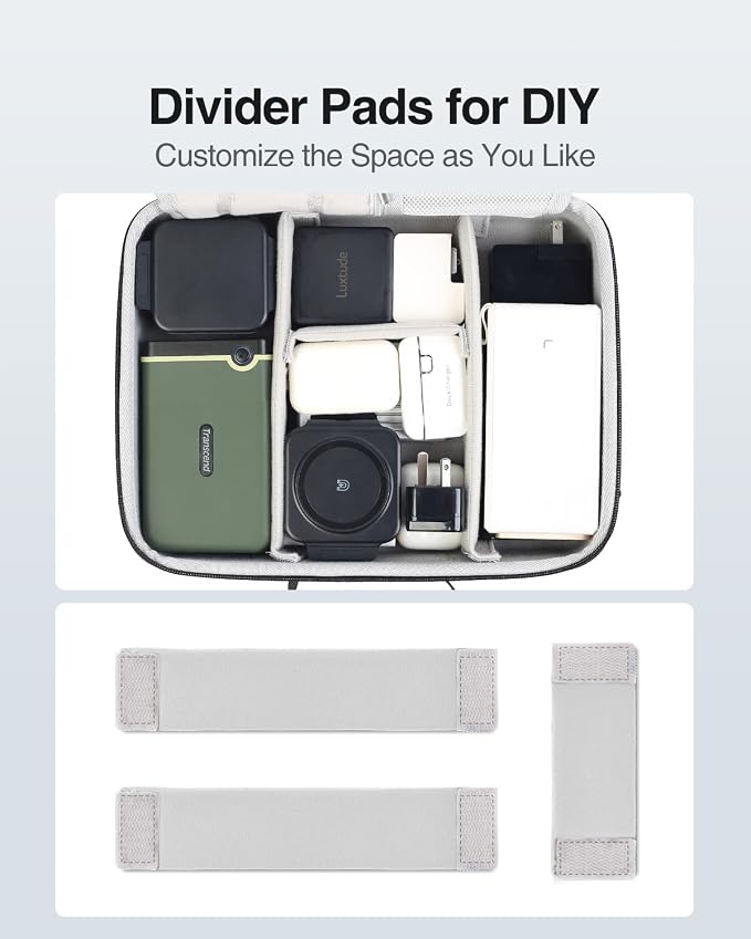 Luxtude Electronic Organizer Travel Case Large, Hard Case - Image 4