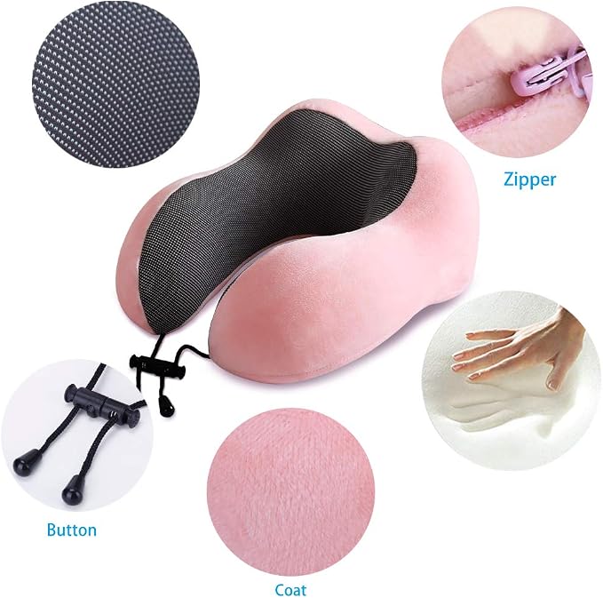 Travel Pillow, Best Memory Foam Neck Pillow Head Support Soft Pillow - Image 7
