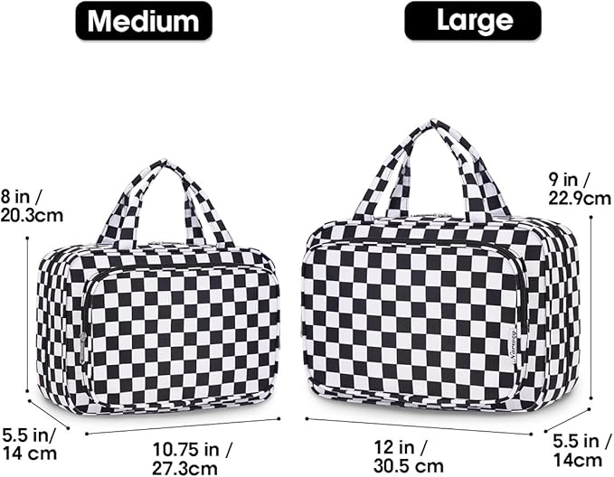 Narwey Travel Toiletry Bag for Women Large Hanging Makeup Bag Organizer - Image 2