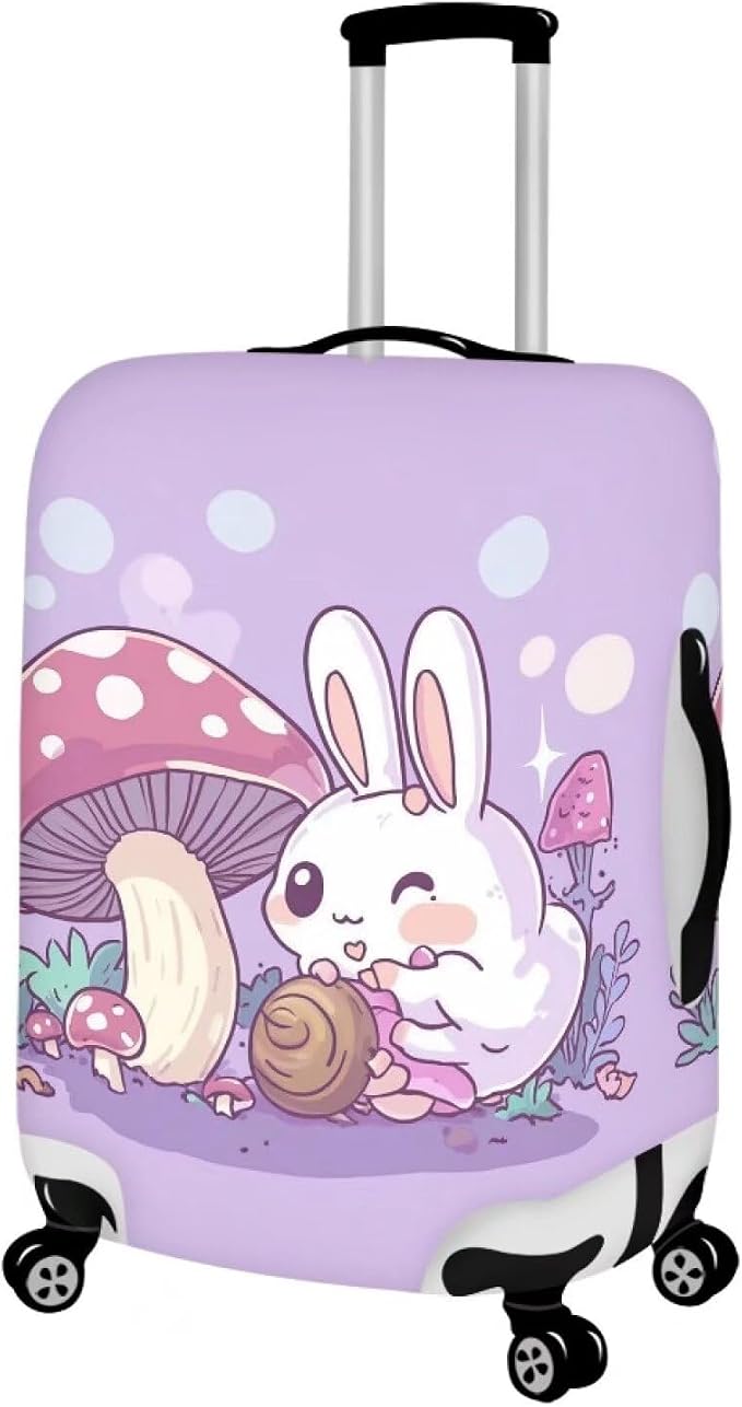 Cute Bunny Rabbit Luggage Covers Fit 18-21 Inch Universal Thickness Suitcase - Image 2
