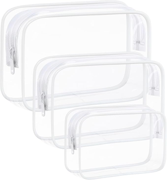 3 Pack Clear Makeup Bags, Waterproof Toiletry Bag by Eilyliafe