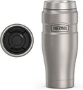 THERMOS Stainless King Vacuum-Insulated Travel Tumbler, 16 Ounce, Matte Steel by Thermos