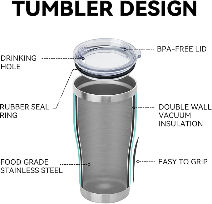 DOMICARE 20oz Tumbler with Lid Stainless Steel Tumblers Bulk, Double Wall - Image 4