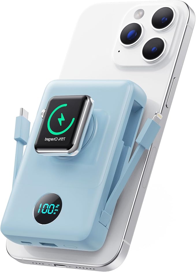 Magnetic Portable Charger for iPhone by Pxwaxpy