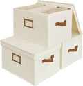 StorageWorks Storage Bins with Lids, Decorative Storage Boxes with Lid and PU by StorageWorks