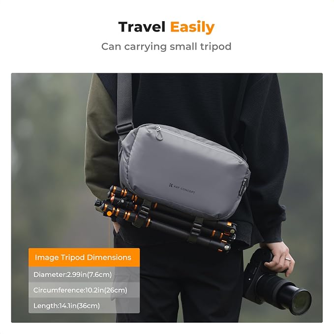 K&F Concept 2 in 1 Sling Bag Everyday Shoulder Bag & Multifunction Photography - Image 5