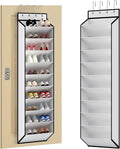 KEEPJOY 10 Tiers White Over Door Shoe Organizer Storage, Hanging Shoe Holder by KEEPJOY