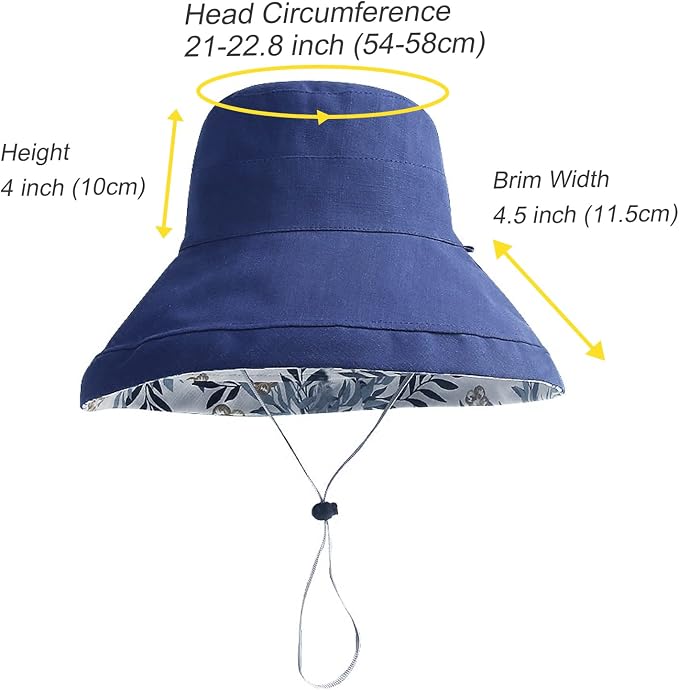 Women Wide Brim Sun Hats Metal Wired Edge Summer UV Protection Beach Fishing Hat - Image 3