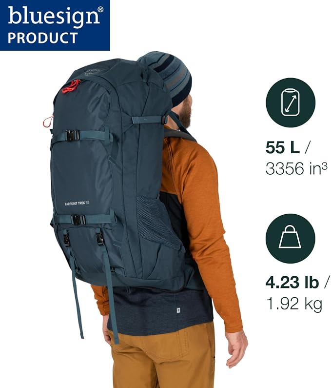 Osprey Farpoint Trek 55L Men's Travel Backpack - Image 2