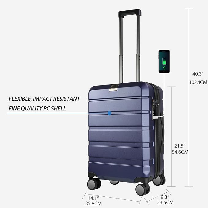 KROSER Hardside Expandable Carry On Luggage - Image 2