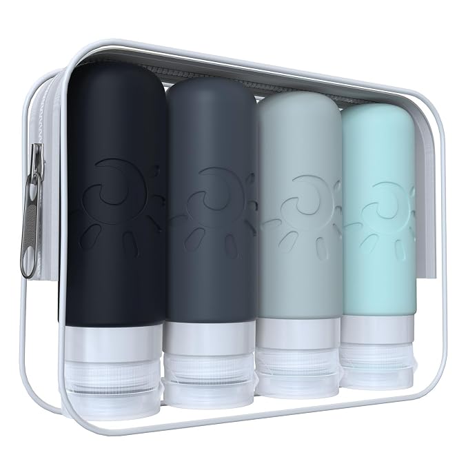 Travel Bottles for Toiletries, TSA Approved Travel Containers 3oz Leak Proof by ZAFIT