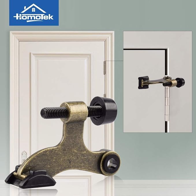 HOMOTEK 24 Pack Hinge Pin Antique Brass Door Stopper, Adjustable Deluxe Heavy - Image 5