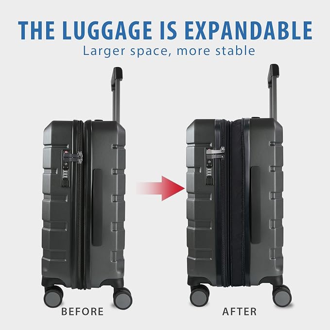 KROSER Hardside Expandable Carry On Luggage - Image 5