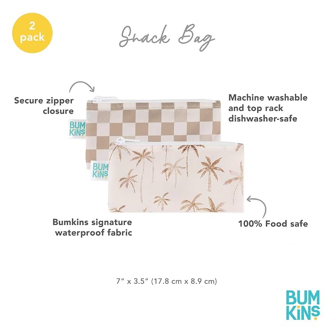 Bumkins Reusable Snack Bags, for Kids School Lunch and for Adults Portion - Image 5