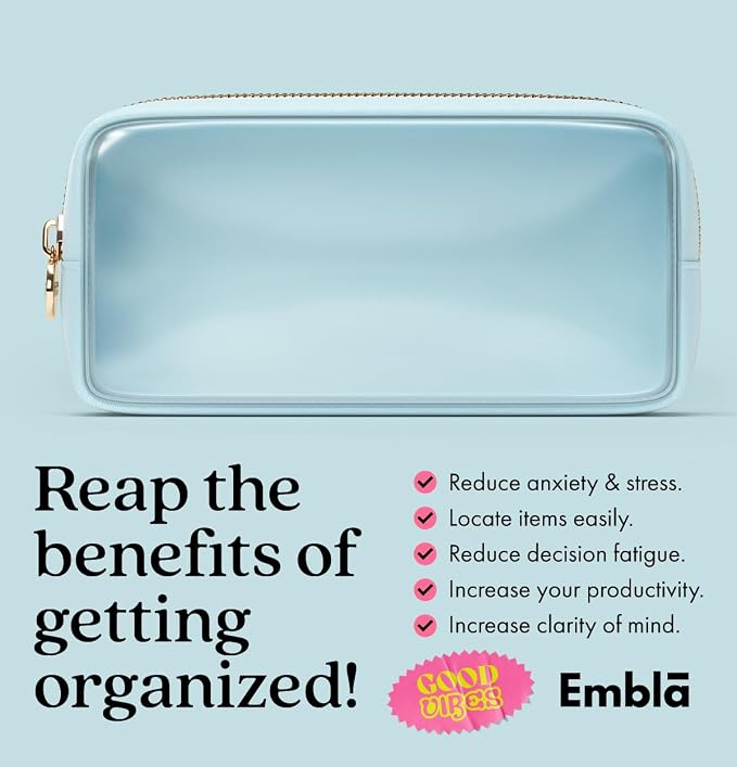 Clear Makeup Bag Zipper Pouch, Transparent Cosmetic Case Organizer, TSA - Image 6