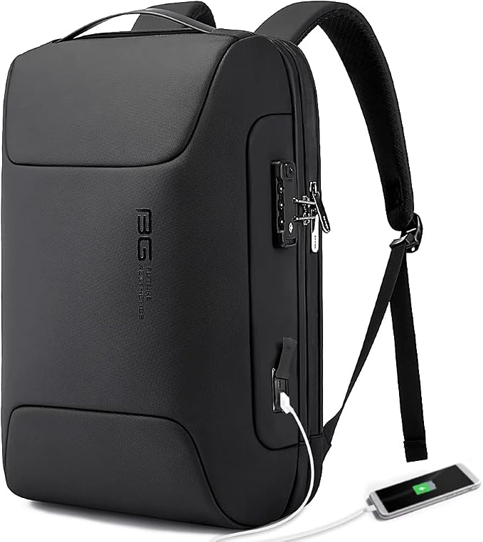 BANGE Anti Theft Business Backpack Fits 15.6 Inch Laptop, Smart Work Backpack by BANGE