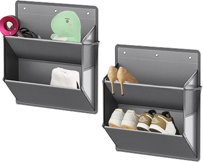 2 Pack RV Shoe Storage with Adhesive hook, Over the Door Shoe Rack, Heavy Duty by NELLHOMY