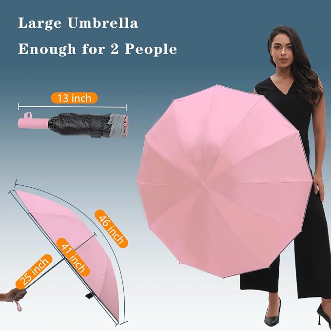 Large Double-Ribs Umbrella Automatic Folding Umbrella - Image 5