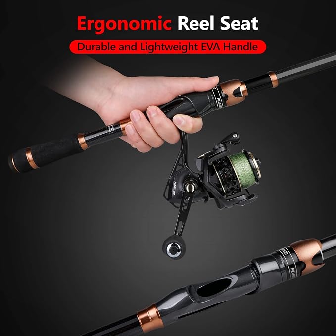 PLUSINNO Fishing Rod and Reel Combos, Bronze Warrior Toray 24-Ton Carbon Matrix - Image 3