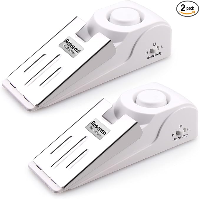 2 Pack Door Stop Alarm, Door Stopper by Rosoenvi
