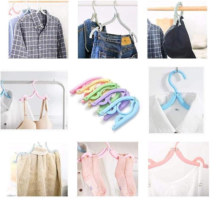 20 Pcs Travel Hangers with 12 Pcs Clips Cruise Ship Essentials Portable Folding - Image 3
