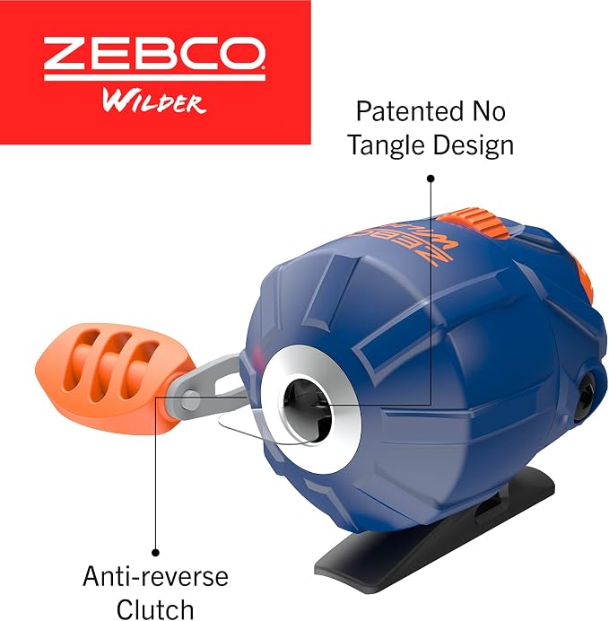 Zebco Wilder Fishing Reel and Rod Combo, Patented No-Tangle Reel, Pre-Spooled - Image 4