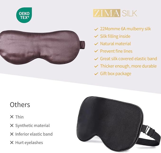 ZIMASILK Adjustable 100% 22 Momme Mulberry Silk Sleep Mask - Image 6