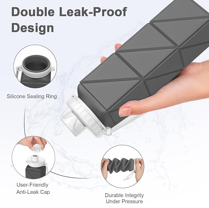 Collapsible Water Bottles Flexible Bpa Free Silicone Reusable Foldable Water - Image 6