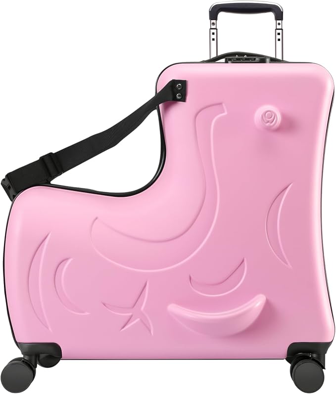 Hardside Ride on Kids Luggage by AOWEILA