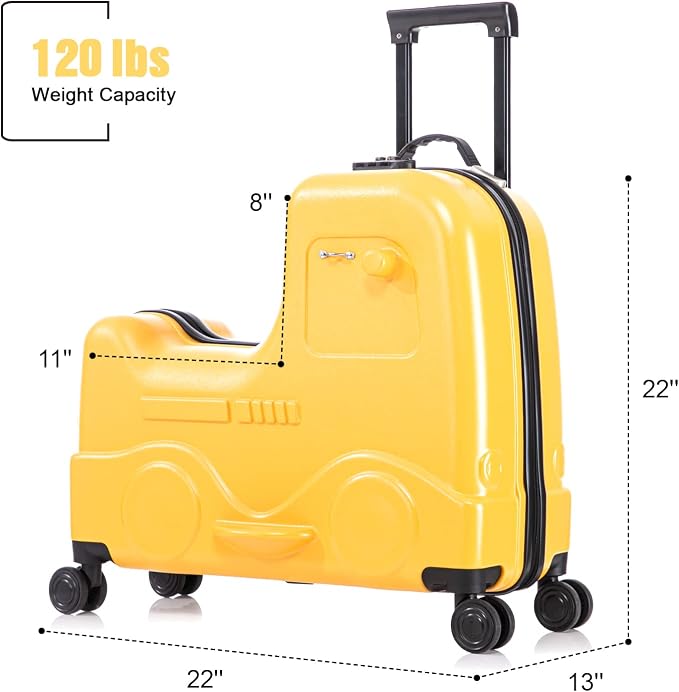 Apelila 22 inch Ride on Suitcase - Image 6