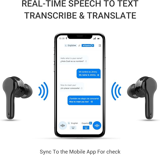 AI Translation Earbuds Real Time M6 Translator Earbuds Support 144 Languages - Image 8