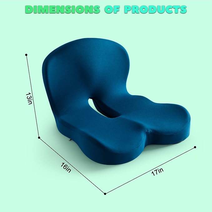 Buttocks Cushion for Office Chair Memory Foam Seat Pad for Butt Support - Image 3