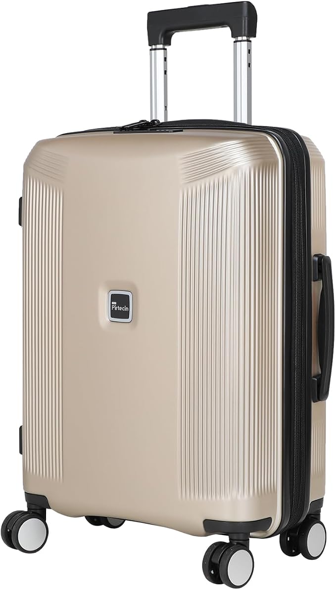 20 Inch Lightweight Expandable Carry On Luggage, PC Hardside Suitcase by Pirtecin