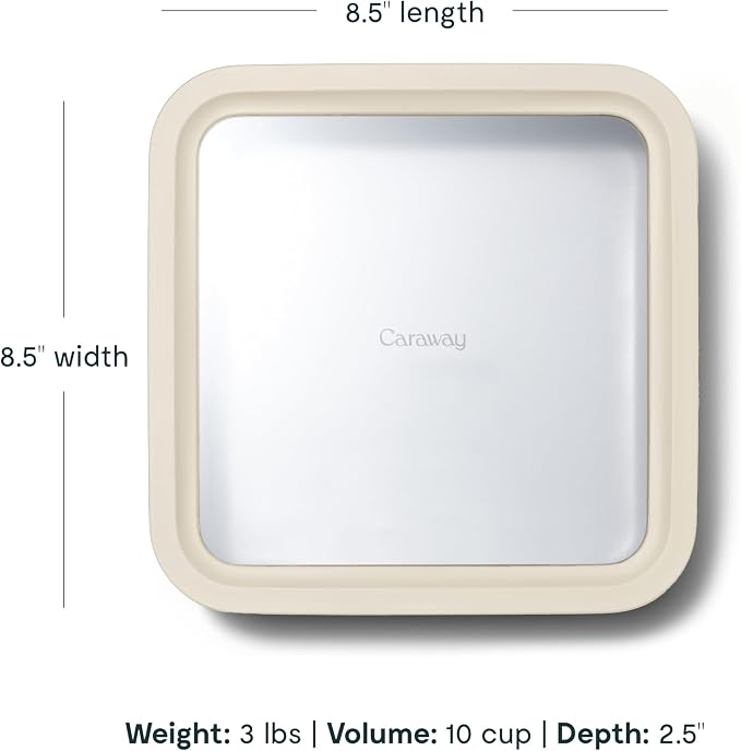 Caraway Glass Food Storage, 10 Cup Glass Container, Ceramic Coated Food - Image 3