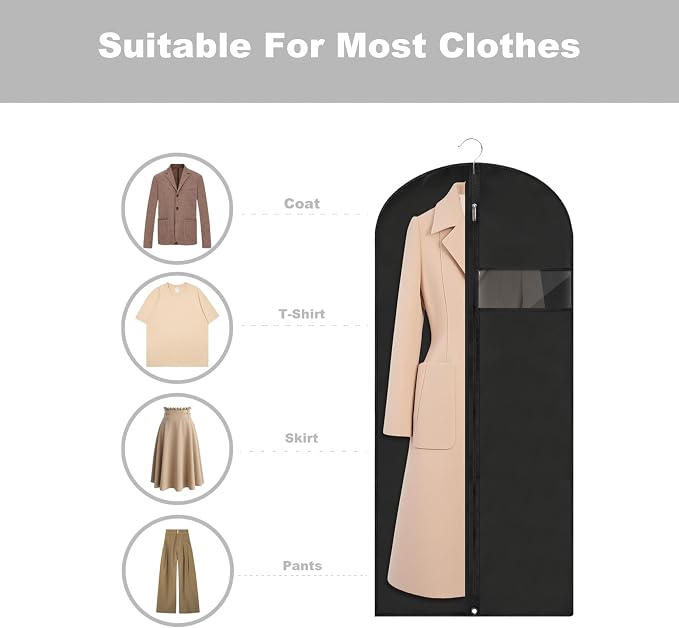 Garment Bags for Hanging Clothes, Dress Bags for Gowns Long, 2 Pack - Image 3